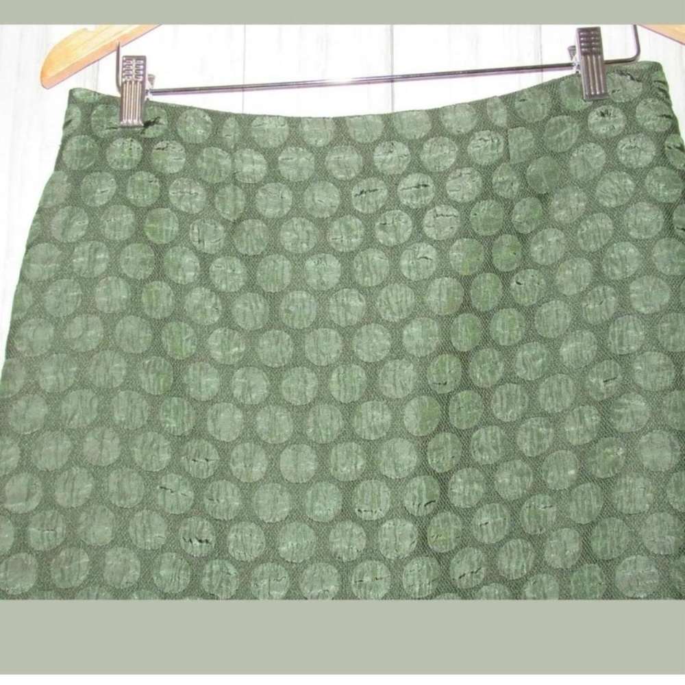 Maeve Anthropologie green polka‎ dot pencil skirt women’s 0 - Picture 4 of 8